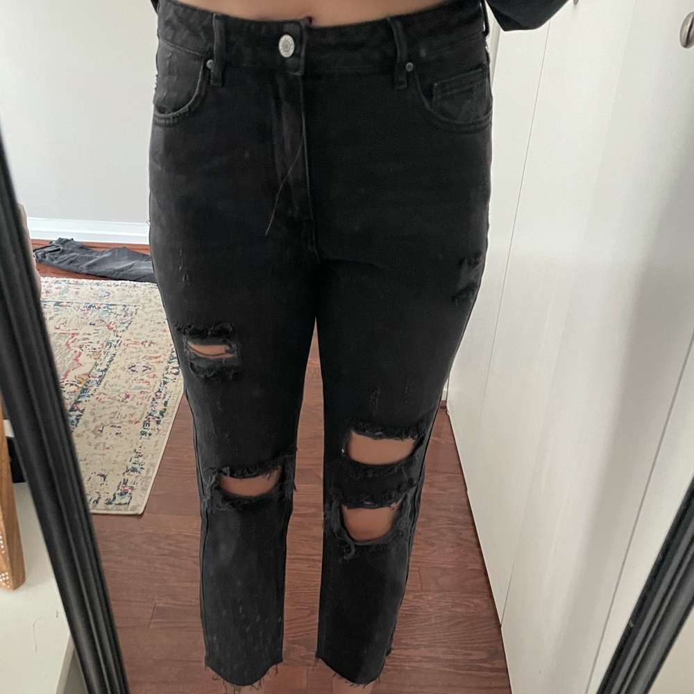 Black Distressed Pacsun Mom Jeans